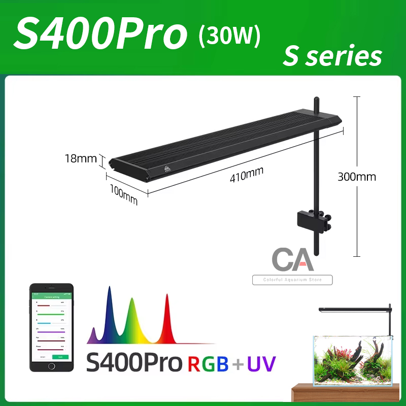 Aquarium Plants Live - WEEK AQUA S Series RGB+UV ไฟตู้ปลาแบบสเปกตรัมเต็มรูปแบบ