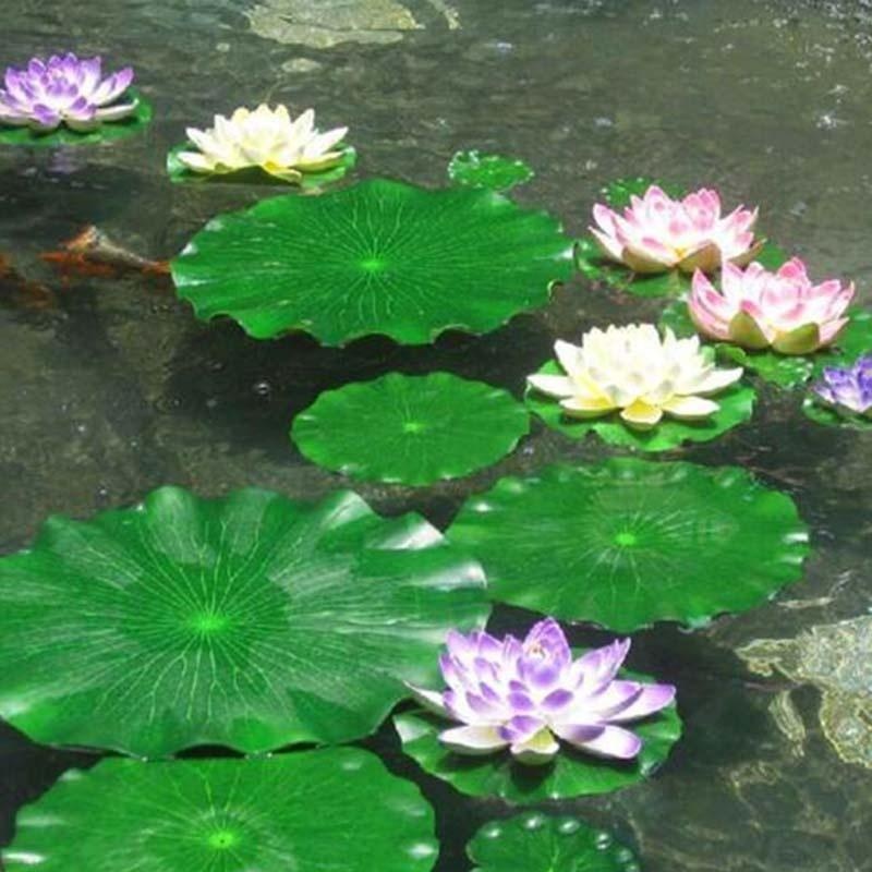 Aquarium Plant Substrate - ใบบัวประดิษฐ์ ปี 2026 สำหรับตกแต่งบ่อไม่มีดอก ตกแต่งตู้ปลา ใบบัวลอยน้ำสำหรับตกแต่งสวนและตู้ปลา