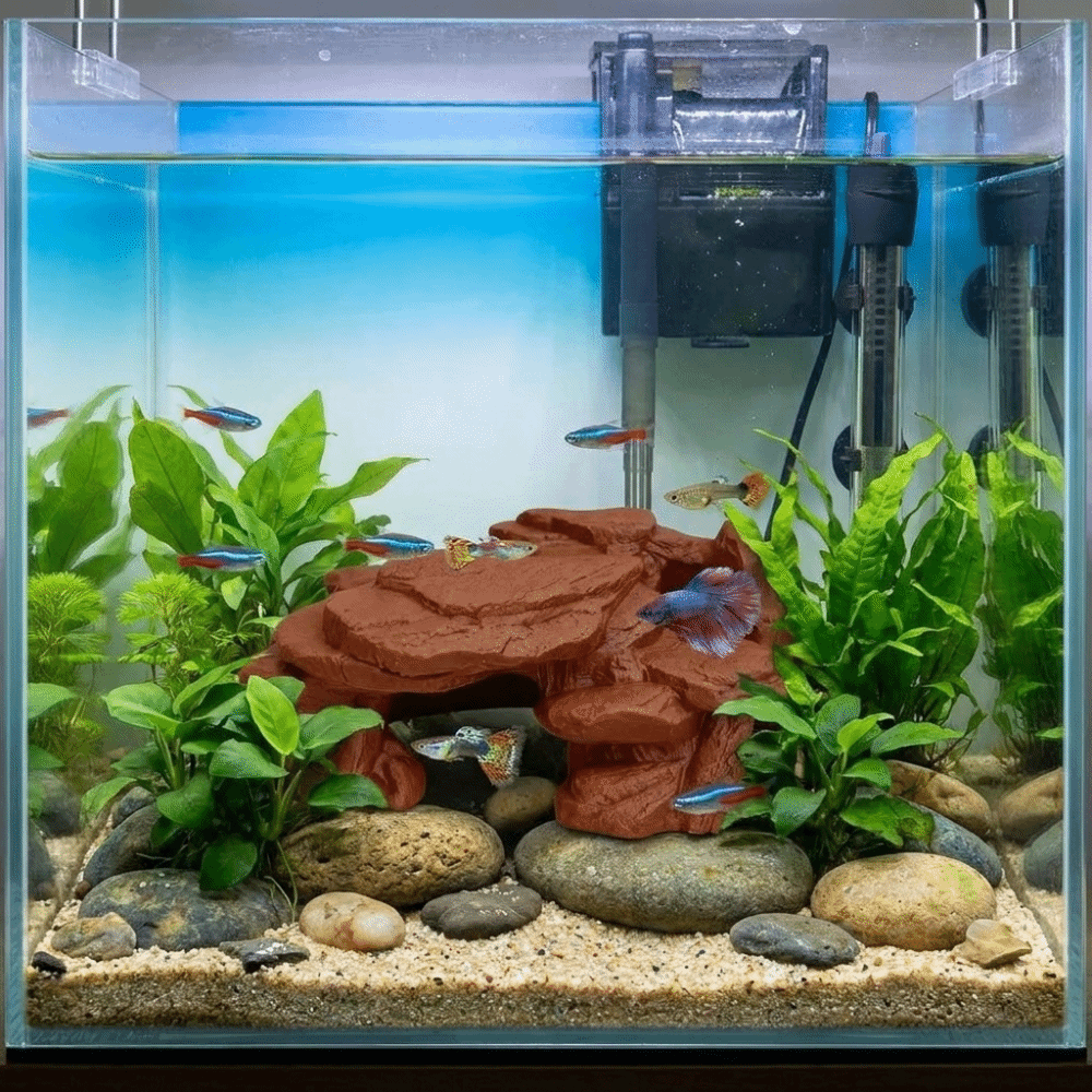ของตกแต่งตู้ปลาแบบ 3 มิติ รูปท - Aquarium Plants Live บทวิจารณ์และราคา