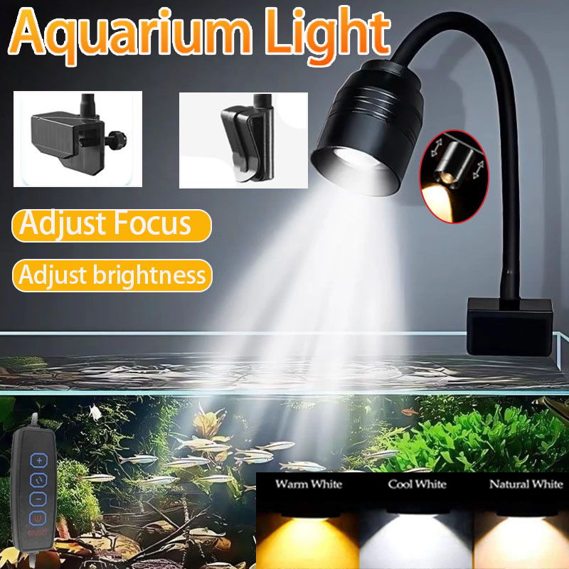 ไฟ LED สำหรับตู้ปลาแบบหนีบ กัน - Aquarium Plant Light บทวิจารณ์และราคา