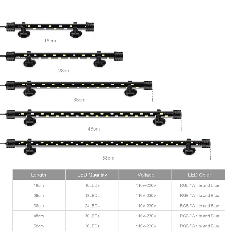 ไฟ LED แถบสำหรับตู้ปลา 220V กั - Aquarium Plant Substrate บทวิจารณ์และราคา
